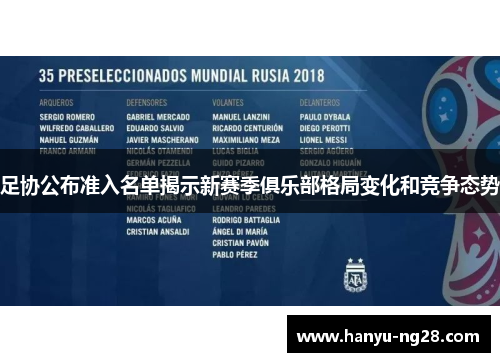 足协公布准入名单揭示新赛季俱乐部格局变化和竞争态势 足协公布准入名单揭示新赛季俱乐部格局变化和竞争态势