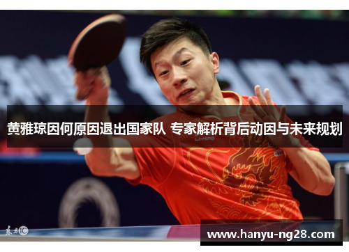 黄雅琼因何原因退出国家队 专家解析背后动因与未来规划